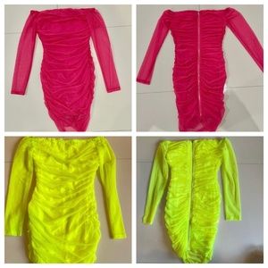 NWOT Hot Miami Styles Neon Bodycon Dress Bundle